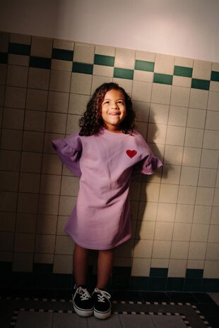 Daily Brat Daily Brat | Sweat Dress Heart Pink