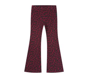 Daily Brat Daily Brat | Leopard Burgundy Flared Pants