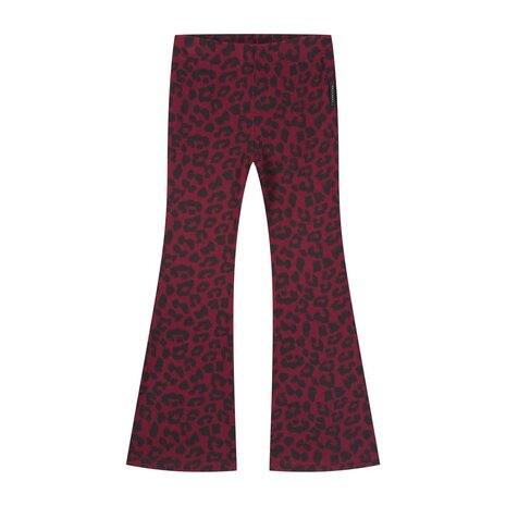 Daily Brat Daily Brat | Leopard Burgundy Flared Pants