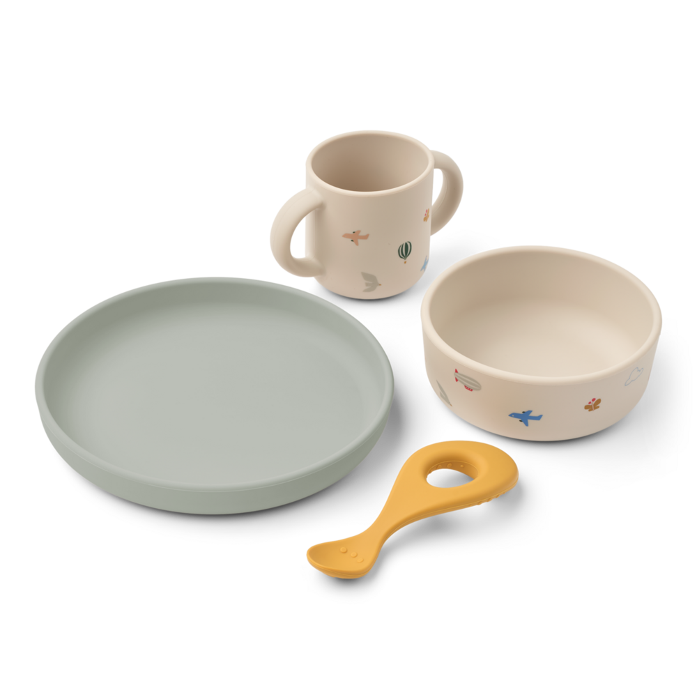 Liewood Liewood | Vivi Printed Tableware Set | Flying / Sandy