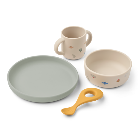 Liewood Liewood | Vivi Printed Tableware Set | Flying / Sandy