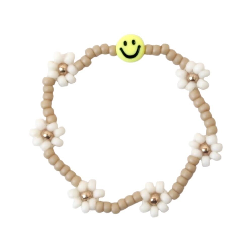 LOVE issue LOVE issue | Bracelet | Daisy | Smiley yellow/beige T1