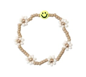 LOVE issue LOVE issue | Bracelet | Daisy | Smiley yellow/beige T1