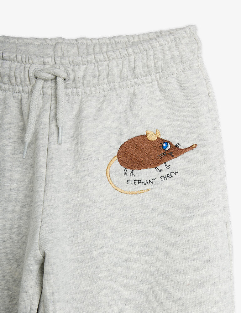 Mini Rodini Mini Rodini | Elephant shrew emb sweatpants | Grey Melange
