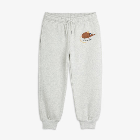 Mini Rodini Mini Rodini | Elephant shrew emb sweatpants | Grey Melange
