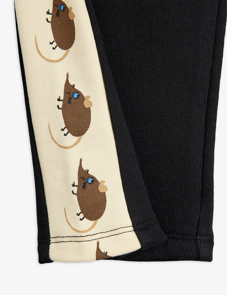 Mini Rodini Mini Rodini | Elephant shrew panel sweatpants | Black