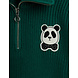 Mini Rodini Mini Rodini | Panda patch chunky knit half zip sweater | Green