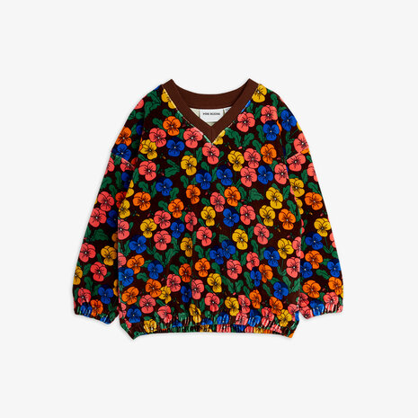 Mini Rodini Mini Rodini | Violas aop velour sweatshirt | Multi