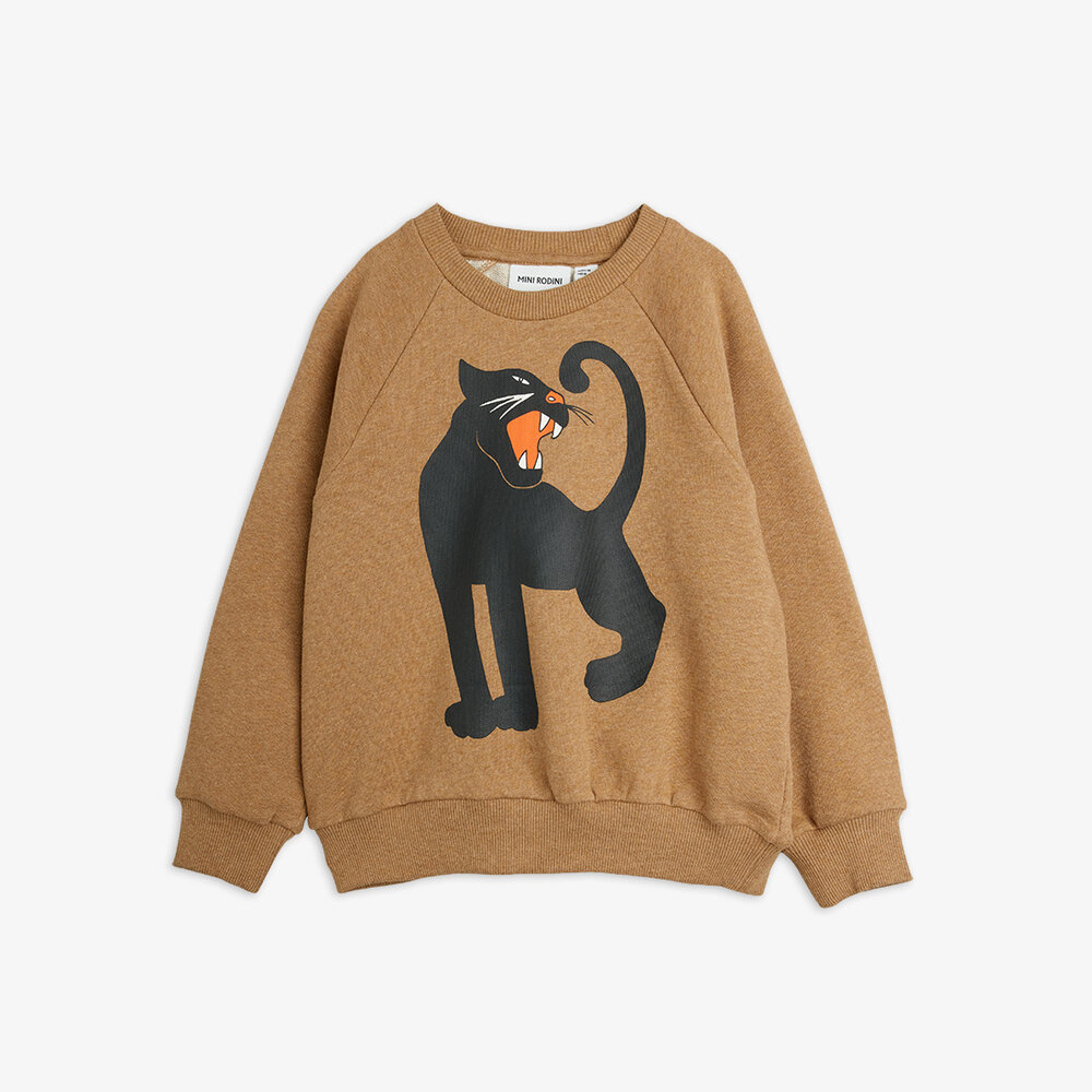 Mini Rodini Mini Rodini | Panther sp melange sweatshirt | Brown