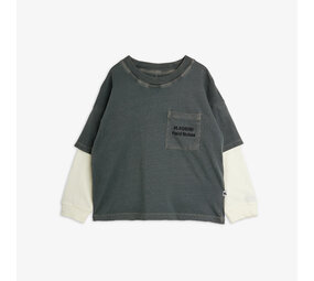 Mini Rodini Mini Rodini | M.Rodini field notes emb ls tee | Grey