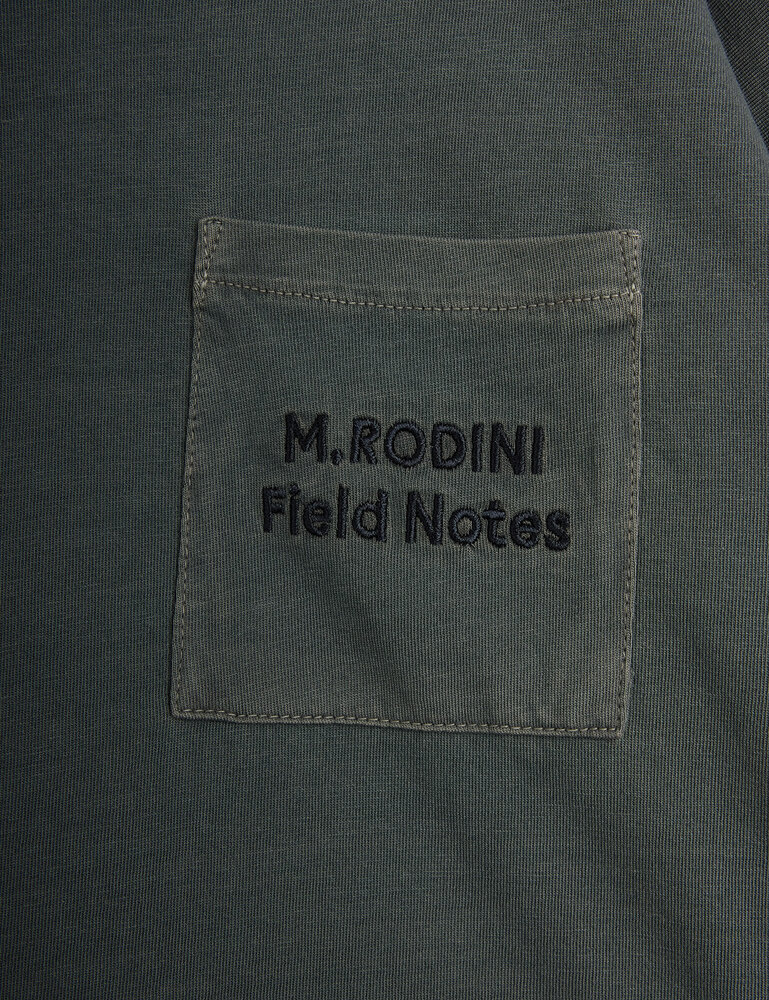 Mini Rodini Mini Rodini | M.Rodini field notes emb ls tee | Grey