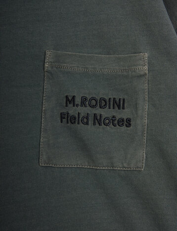 Mini Rodini Mini Rodini | M.Rodini field notes emb ls tee | Grey