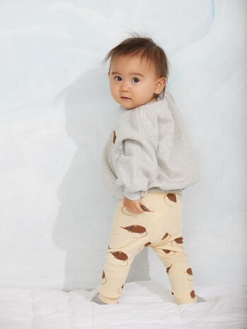 Mini Rodini Mini Rodini | Elephant shrew emb sweatshirt | Grey Melange
