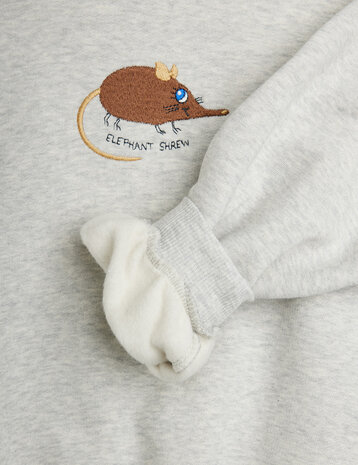 Mini Rodini Mini Rodini | Elephant shrew emb sweatshirt | Grey Melange