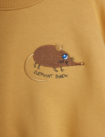 Mini Rodini Mini Rodini | Elephant shrew emb sweatshirt | Beige
