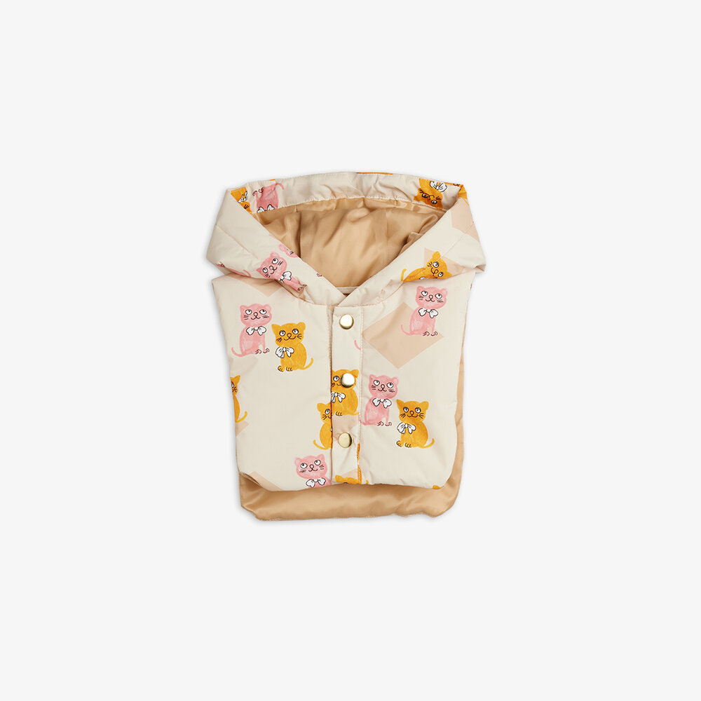 Mini Rodini Mini Rodini | Kittens aop faux fur collar puffer | Multi