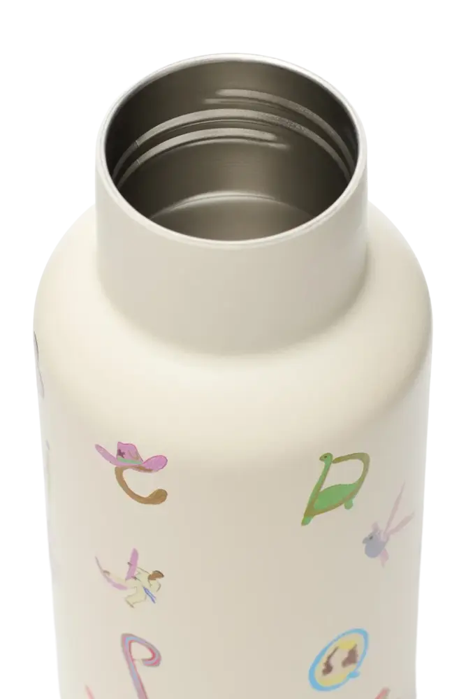 Studio Noos Studio Noos | RVS drinkfles 350 ml | Alphabet