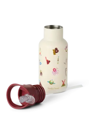 Studio Noos Studio Noos | RVS drinkfles 350 ml | Alphabet