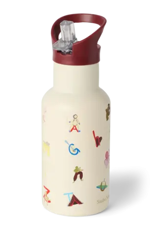 Studio Noos Studio Noos | RVS drinkfles 350 ml | Alphabet