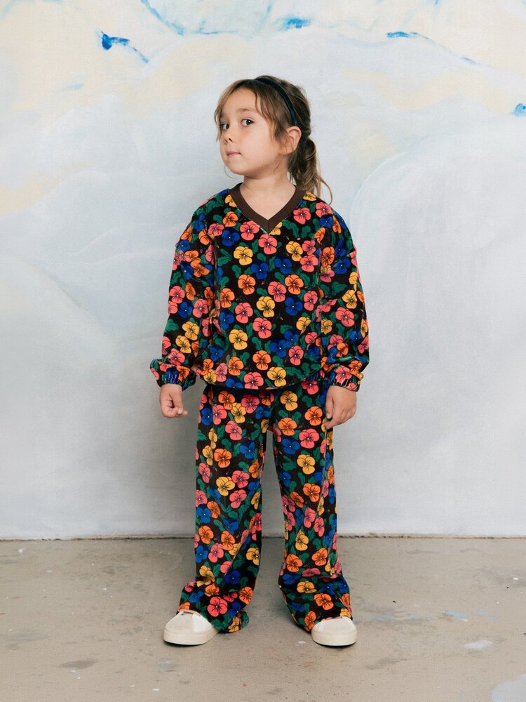 Mini Rodini Mini Rodini | Violas aop velour sweatshirt | Multi