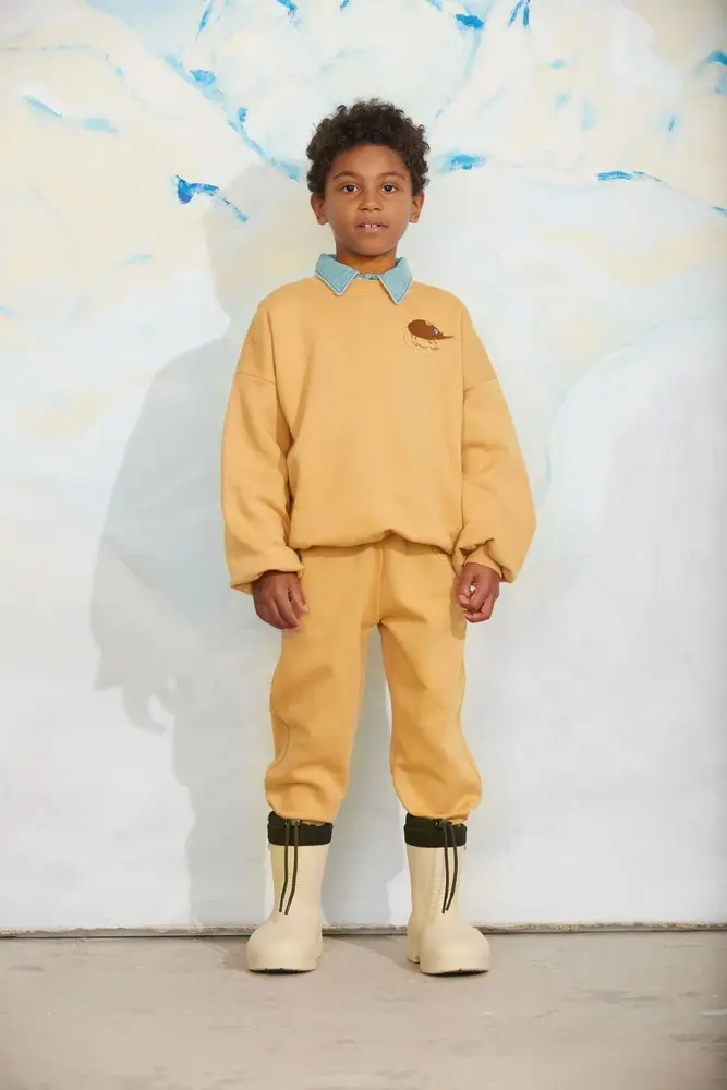 Mini Rodini Mini Rodini | Elephant shrew emb sweatshirt | Beige