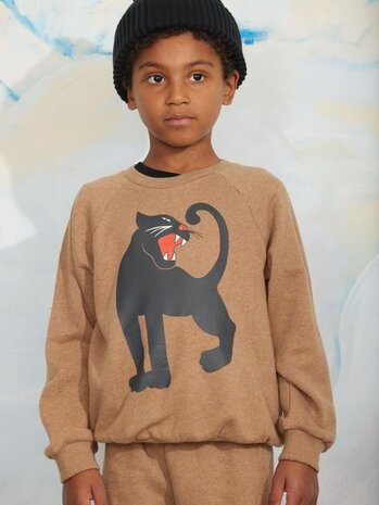 Mini Rodini Mini Rodini | Panther sp melange sweatshirt | Brown