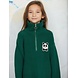 Mini Rodini Mini Rodini | Panda patch chunky knit half zip sweater | Green