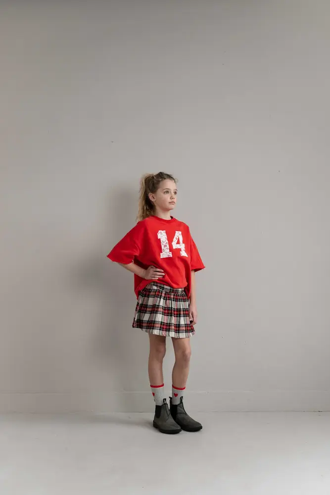 Jenest Jenest | Stella  Skirt | Ivory Off Black Red Check