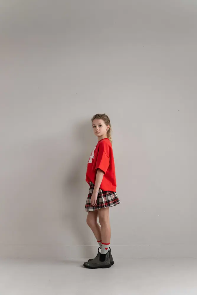 Jenest Jenest | Stella  Skirt | Ivory Off Black Red Check