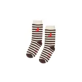 Jenest Jenest | J Stripe Socks | Off White Brown Jenest Jenest | J Stripe Socks | Off White Brown