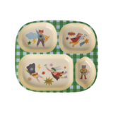 Rice Everyday Magic Rice | Kinderbord met 4 Compartimenten | Hero Print | Groen Rice Everyday Magic Rice | Kinderbord met 4 Compartimenten | Hero Print | Groen
