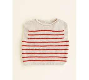 Hvid Hvid | Vest Harvey | Cream Red