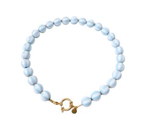 LOVE issue LOVE issue | Necklace | Bold beads babyblue stripe