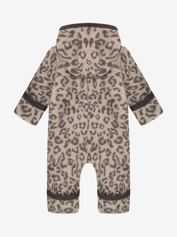 HUTTELiHUT HUTTELiHUT | Pram Suit Wool Fleece Jacquard | Camel Melange
