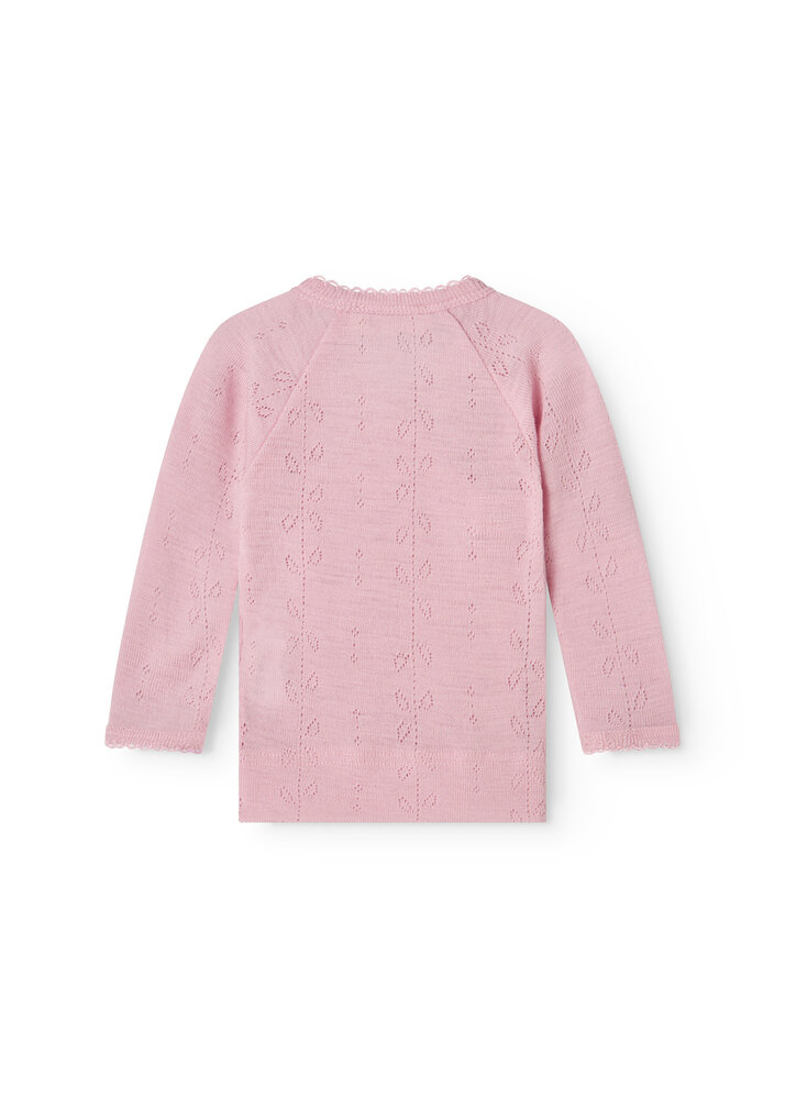 MarMar Copenhagen MarMar Copenhagen | Tut Wrap LS | Wool Pointelle | Soft Berry