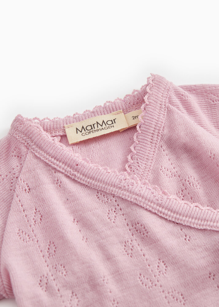 MarMar Copenhagen MarMar Copenhagen | Tut Wrap LS | Wool Pointelle | Soft Berry