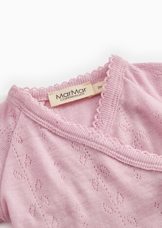 MarMar Copenhagen MarMar Copenhagen | Tut Wrap LS | Wool Pointelle | Soft Berry