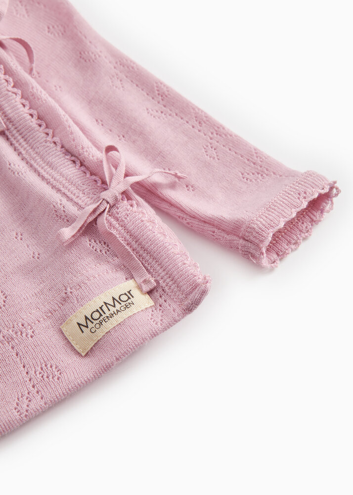 MarMar Copenhagen MarMar Copenhagen | Tut Wrap LS | Wool Pointelle | Soft Berry