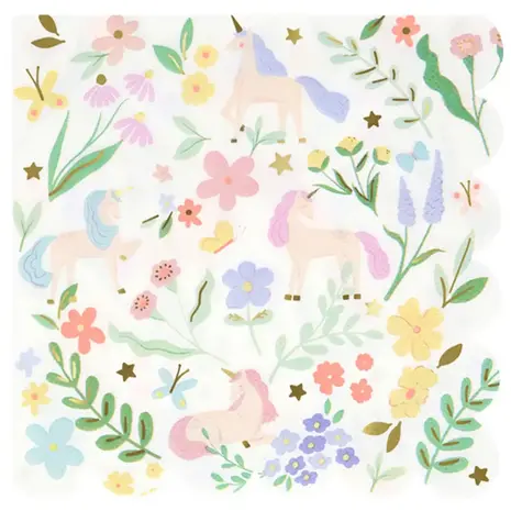 Meri Meri Meri Meri | Gebaksservetten Meadow Unicorns (16st)