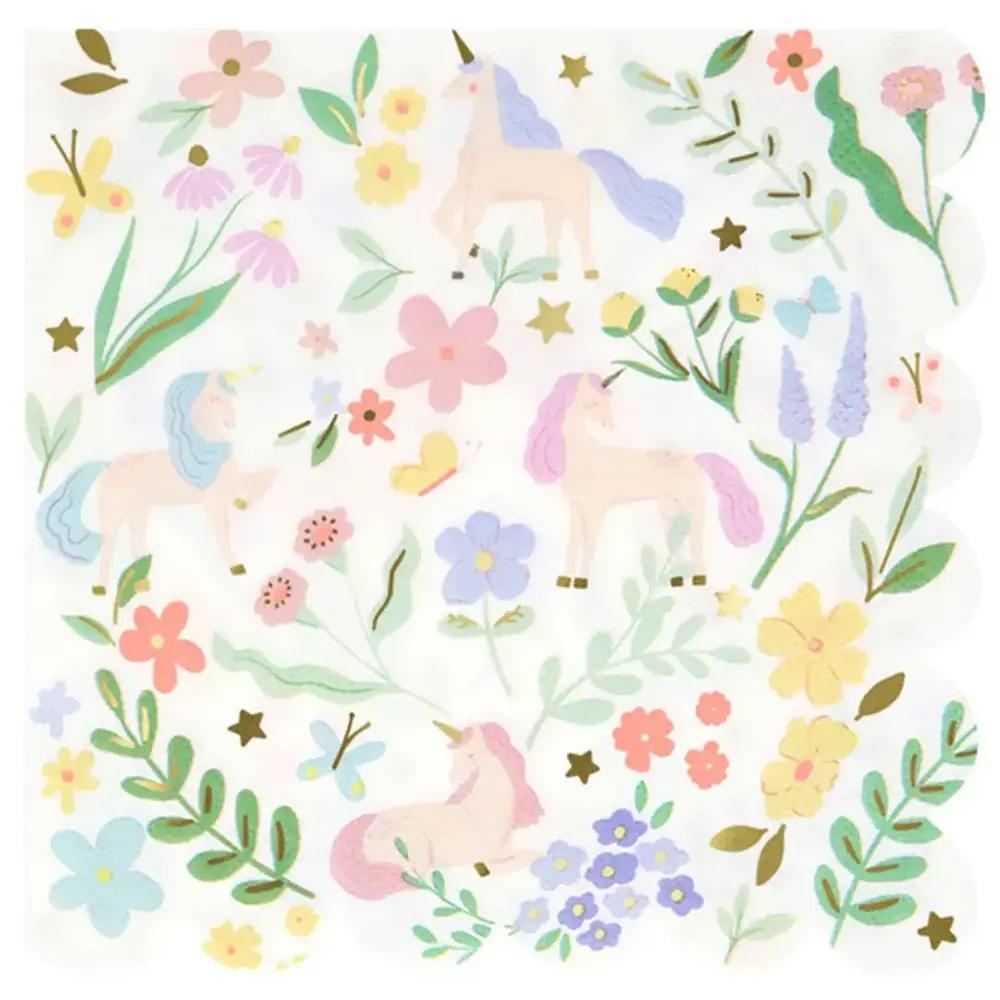 Meri Meri Meri Meri | Gebaksservetten Meadow Unicorns (16st)