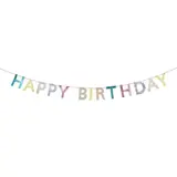 Meri Meri Meri Meri | Mixed glitter fabric happy birthday garland Meri Meri Meri Meri | Mixed glitter fabric happy birthday garland