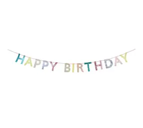 Meri Meri Meri Meri | Mixed glitter fabric happy birthday garland