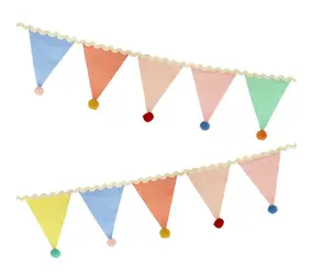 Meri Meri Meri Meri | Pastel pom pom flag garland