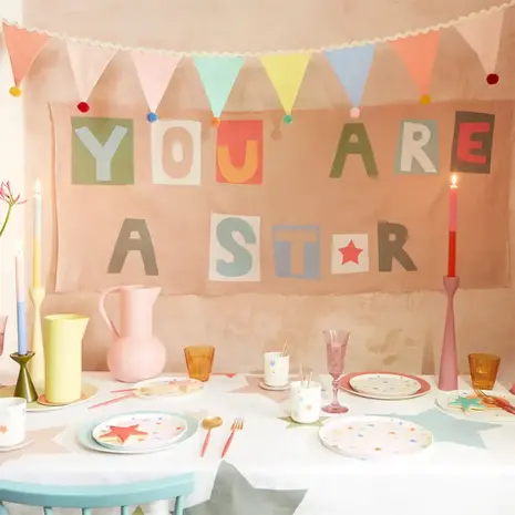 Meri Meri Meri Meri | Pastel pom pom flag garland