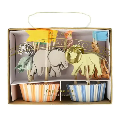 Meri Meri Meri Meri | Safari animals cupcake kit