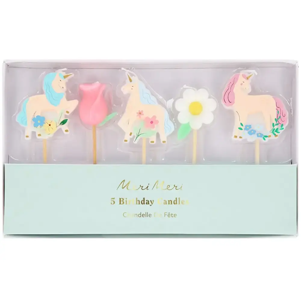 Meri Meri Meri Meri | Meadow unicorns kaarsjes ( 5st)