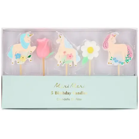 Meri Meri Meri Meri | Meadow unicorns kaarsjes ( 5st)