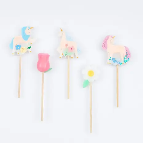 Meri Meri Meri Meri | Meadow unicorns kaarsjes ( 5st)