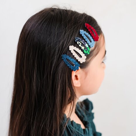 Mimi & Lula Mimi & Lula  | Blackberry Scalloped Mini Hair Clips