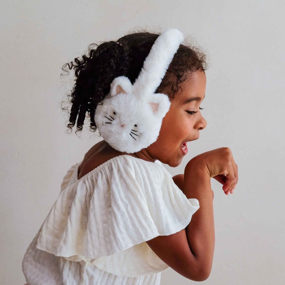Mimi & Lula Mimi & Lula  | Cream Kitty Cat Earmuffs